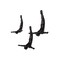 Homeroots Set of Three Black Resin Diving Man Hanging Dimensional Sculpture, 3PK 332359 - alternate 1