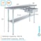 Amgood 18 in. x 60 in. Stainless Steel Table With Drawer AMG WT-1860 + DRAWER-1514-Z - alternate 2