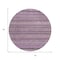 Homeroots 8' Plum And Lilac Round Striped Washable Indoor Outdoor Area Rug 615358 - alternate 3