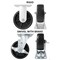 Hyw Products Heavy Duty Caster Set 6in Plastic Wheels, 2 Rigid & 2 Swivel with Brake, 4PK 40-60R-A1-HP-2,40-60S-A1-HP-TB-2 - alternate 2