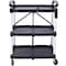 Edendirect 3 Layers Folding Collapsible Service Cart Pack-N-Roll, Black, 50 Lb. Load Capacity per Shelf ED-W46578737 - alternate 1