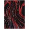 Homeroots 10' X 14' Black Red And Gray Abstract Washable Indoor Outdoor Area Rug 600215 - alternate 2