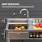 Wrightmaster 39.4 in. Stainless Steel 1-Compartment Commercial Kitchen Sink with Faucet and Dual Storage Shelves ZR-217248 - alternate 2
