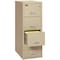 Fireking 15-1/4" W 4 Drawer Fire-Resistant Vertical File Cabinet, Parchment, Legal 4-2157-2PA - alternate 3