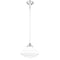 Vaxcel Huntley 1 Light Satin Nickel Farmhouse Schoolhouse Pendant White Glass P0244 - alternate 1