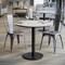 Flash Furniture 31.25" RD Tabletop, Seamless Surface Technology, White Faux Marble, 18" Black RND Table Height Base ST-RD31-WHMAR-TR18-GG - alternate 3