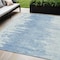 Homeroots 5' X 8' Sky Blue And Denim Blue Abstract Washable Indoor Outdoor Area Rug 582435 - alternate 1