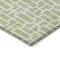 Homeroots 10' X 14' Artichoke Green And Ivory Geometric Washable Indoor Outdoor Area Rug 594826 - alternate 2