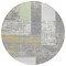 Homeroots 8' Gray Ivory And Mint Green Round Geometric Washable Indoor Outdoor Area Rug 612420 - alternate 2