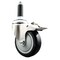 Service Caster 4 Inch 316SS Black Poly Swivel 7/8 Inch Expanding Stem Caster Lock Brake SCC SCC-SS316TTLEX20S414-PPUB-BLK-78 - alternate 1