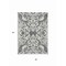 Homeroots 3' X 5' Gray And Ivory Damask Washable Indoor Outdoor Area Rug 614431 - alternate 2