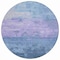 Homeroots 8' Denim Blue And Sky Blue Round Striped Washable Indoor Outdoor Area Rug 610879 - alternate 2