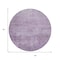 Homeroots 8' Lavender And Plum Round Abstract Washable Indoor Outdoor Area Rug 616240 - alternate 3