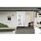 Vdomdoors Front Exterior Prehung FiberGlass Door Frosted Glass / Manux 8552 White Silk / Sidelight and Transo MANUX8552EXD-WS-W30+12 x H80+14-RH - alternate 2