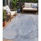 Homeroots 5' X 8' Sky Blue And Denim Blue Abstract Washable Indoor Outdoor Area Rug 615711 - alternate 1