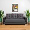 Homeroots 90" Gray Chenille Convertible Futon Sleeper Sofa And Toss Pillows With Storage 607212 - alternate 1