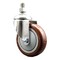Service Caster 4 Inch 316SS Maroon Polyurethane Wheel Swivel 12mm Threaded Stem Caster SCC SCC-SS316TS20S414-PPUB-MRN-M1215 - alternate 1