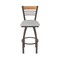 Holland Bar Stool Co Eleanor 30in Swivel Bar Stool with Bronze Finish, Medium Back and Graph Alpine Seat 880 - alternate 4