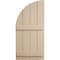 Ekena Millwork Sandblasted 4 Board Joined Board-n-Batten w/Quarter Round Arch Top Faux Wood Shutters, 22W x 62H, PR SHUBJQ22X62SDPR - alternate 2