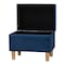 Baxton Studio Elias Modern Navy Blue Velvet Fabric Storage Ottoman 256-14053-ZORO - alternate 3