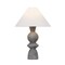Troy Lighting Cyrah 1 Light Table Lamp, Patina Brass and Ceramic Lunar Grey, 20 In x 28.5 In PTL2529-PBR/CLG - alternate 4