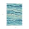 Homeroots 9' X 12' Turquoise Striped Washable Indoor Outdoor Area Rug 608134 - alternate 3