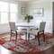 Homeroots 8' Red Gray And Ivory Round Abstract Washable Indoor Outdoor Area Rug 597994 - alternate 3