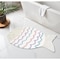 Homeroots 32" White Pink And Purple Cotton Fish Shaped Youthful Bath Rug 634901 - alternate 3
