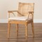 Bali & Pari Storsel Modern Bohemian Natural Rattan and Teak Wood Dining Armchair 232-13251-ZORO - alternate 3