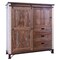 Homeroots 55" Brown Solid Wood Three Drawer Gentlemans Chest 524577 - alternate 1