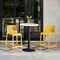 Homeroots Set of Four 26" Yellow Heavy Duty Plastic Low Back Outdoor Counter Height Bar Chairs 565358 - alternate 2