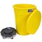 Magnum Tool Yellow 55 Gallon Trash Can Set (Trash Can, Quiet Dolly, and Reinforced Lid) (1 Set) CMTC-CLD0-55Y01 - alternate 1