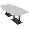 Skutchi Designs Boat Conference Table With Power Unit, 48 in W, 96 in L, Ivory HAR-BOT-48x96-DOU.BK-K458-NA - alternate 1
