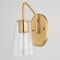 Vaxcel Beverly 1 Light Gold Muted Brass Bathroom Vanity Wall Sconce Fixture Clear Glass Shade W0443 - alternate 3