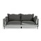 Homeroots 87" Dark Gray Polyester Blend Sofa With Silver Legs 480928 - alternate 1