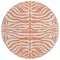 Homeroots 8' Coral And Ivory Round Animal Print Washable Indoor Outdoor Area Rug 600602 - alternate 3