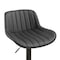 Homeroots Set of Two 31" Black Faux Leather And Steel Swivel Low Back Adjustable Height Bar Chairs 524978 - alternate 1