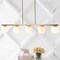 Jonathan Y Luca Parisian 45.5" 5-Light Modern Glam Iron Globe Linear LED Pendant, Brass Gold/White JYL7572A - alternate 5