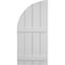 Ekena Millwork Smooth 4 Board Joined Board-n-Batten w/Quarter Round Arch Top Faux Wood Shutters, 22W x 84H, PR SHUBJQ22X84SMPR - alternate 3