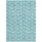 Homeroots 10' X 14' Teal Blue And Ivory Geometric Washable Indoor Outdoor Area Rug 583395 - alternate 3