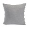 Homeroots Set of Two Gray Ribbed Cotton Throw Pillow With Fringe, 2PK 554606 - alternate 1