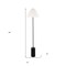 Homeroots 64" Black And White Floor Lamp With White Fabric Empire Shade 523498 - alternate 2