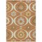 Homeroots 3' X 5' Orange Copper And Gray Medallion Washable Indoor Outdoor Area Rug 589638 - alternate 3