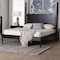 Baxton Studio Brantley Spindle Platform Bed - Bed Frame with Scalloped Headboard and Turned Posts, Black, Queen 272-14808-ZORO - alternate 2