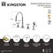 Kingston Brass Double-Handle Widespread Kitchen Faucet with Brass Sprayer, Polished Brass KS2792BEXBS - alternate 3