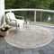 Homeroots 8' Ivory Beige And Gray Round Oriental Washable Indoor Outdoor Area Rug 596634 - alternate 2