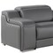 Homeroots Dark Gray Italian Leather Power Reclining L Shaped Six Piece Corner Sectional With Console 544982 - alternate 4