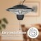 Edendirect 1500 -Watt Infrared Wall mount Indoor Electric Space Heater with Thermostat with Remote ZR-WPH-15D - alternate 5