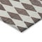 Homeroots 8' Brown Round Geometric Washable Indoor Outdoor Area Rug 577021 - alternate 3