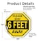 Signmission Please Stay 6 Feet Away, 10 inch X 10 inch, Vinyl Decal, 2PK OC-D-2PACK-10-198 - alternate 2